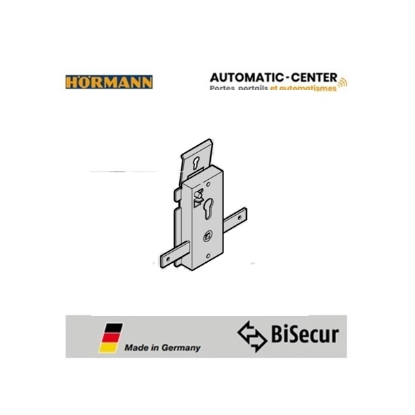 Hörmann Serrure en acier pour porte de garage basculante débordante