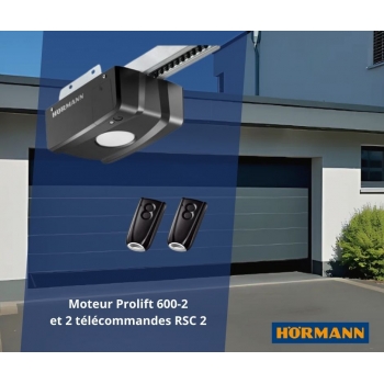 Porte de Garage - Bord de mer- Sectionnelle Motorisée - Rainures M-Hormann - livrée